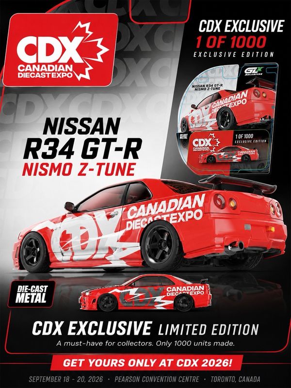 [PREORDER] Greenlight Xclusives Nissan Skyline R34 GT-R | 2026 Canadian Diecast Expo