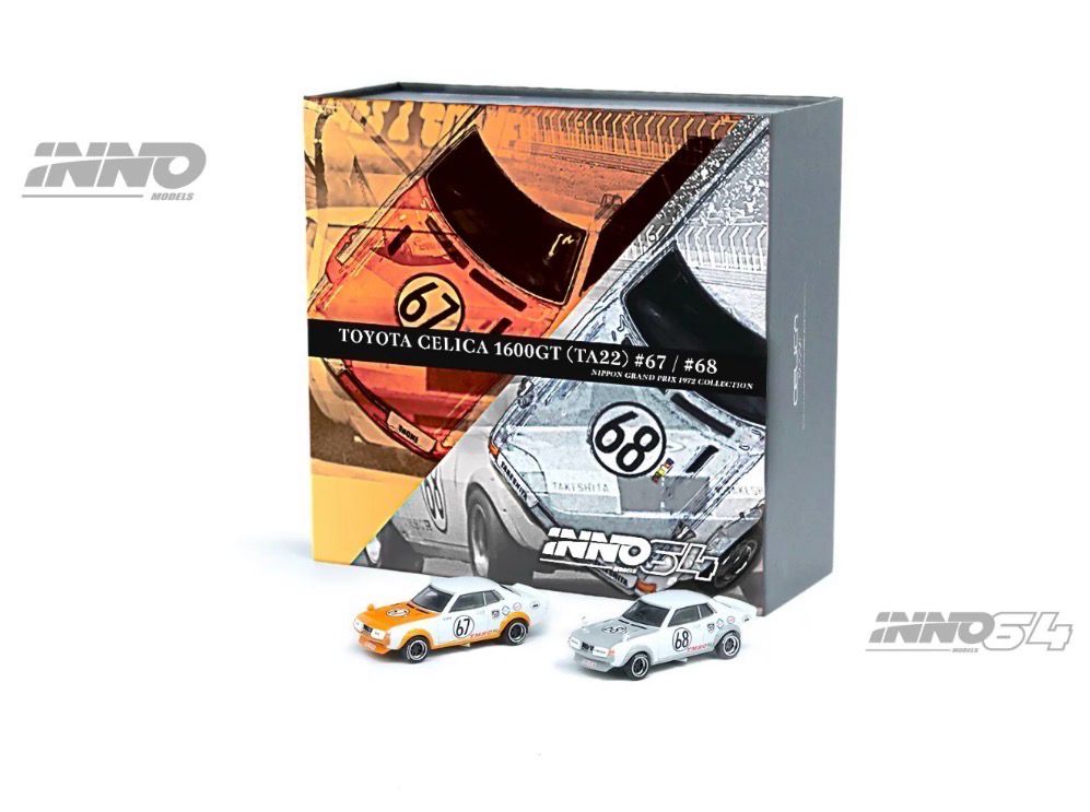 INNO64 TOYOTA CELICA 1600GT (TA22) #67 & #68 Box Set Collection INNO64 TOYOTA CELICA 1600GT (TA22) #67 & #68 Box Set Collection