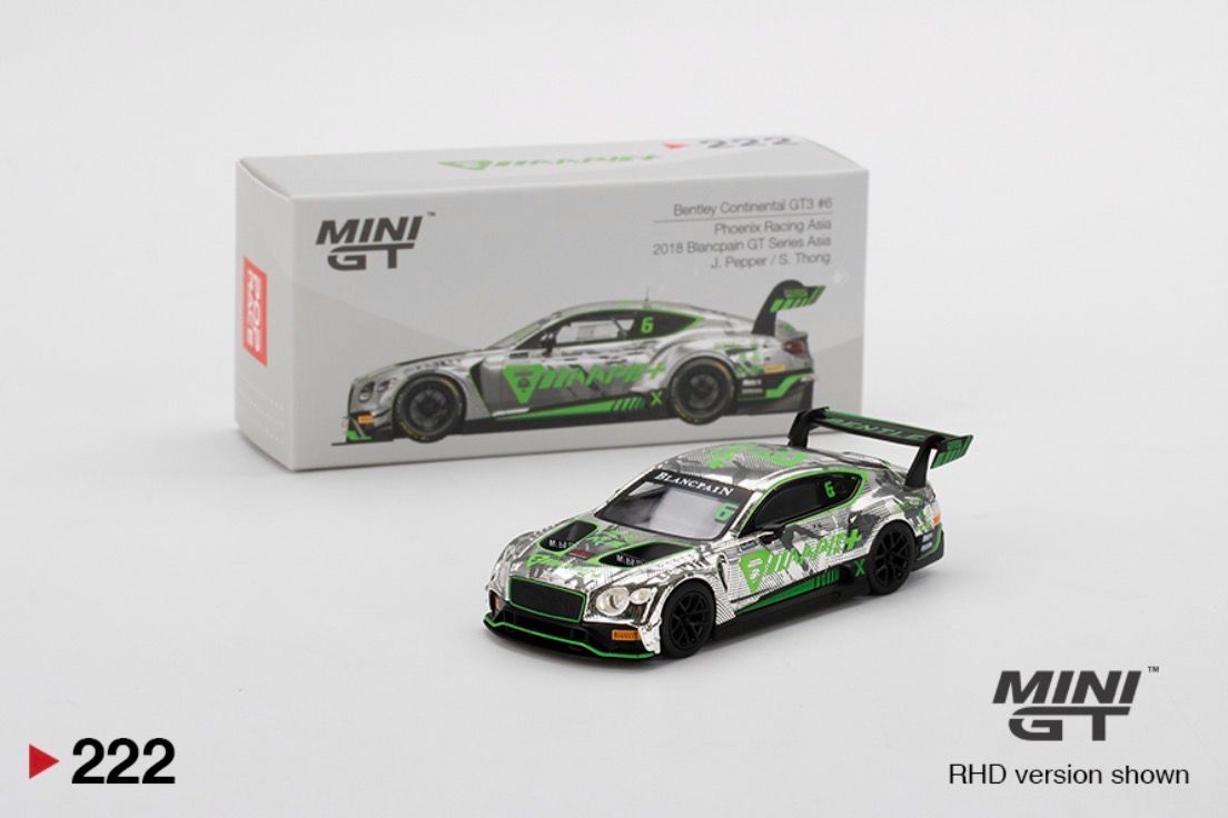 #222 MINI GT Bentley Continental GT3 #6 2018 Blancpain GT Series Asia