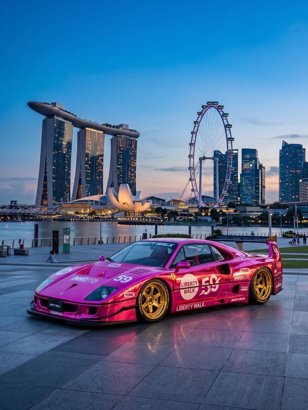 [PREORDER] INNO64 x LBWK Liberty Walk F40 &amp; Miura Purple Box Set Singapore Exclusive | 2026 Singapore Diecast Collectors Convention