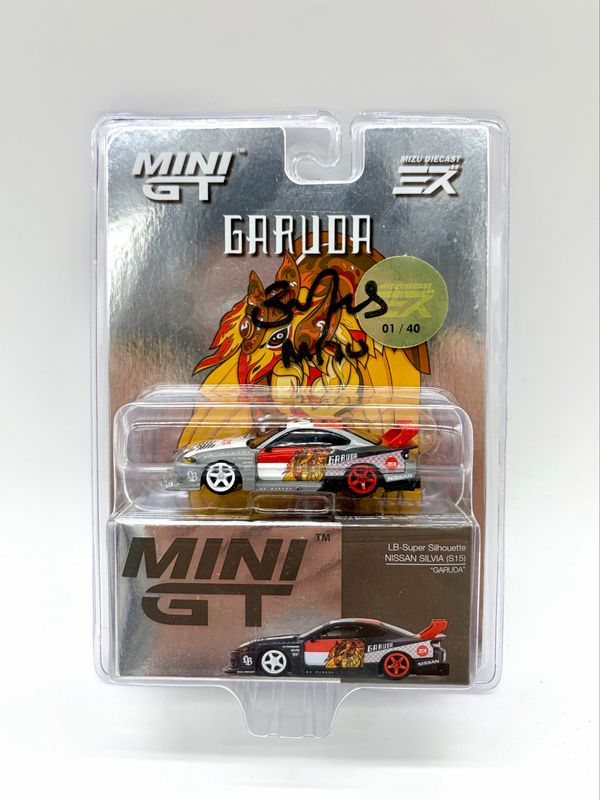 #652 MINI GT x MIZU Diecast LB-Super Silhouette Nissan Silvia (S15) “Garuda” Raw Chase Blister | Mizu Diecast Limited Sticker Edition