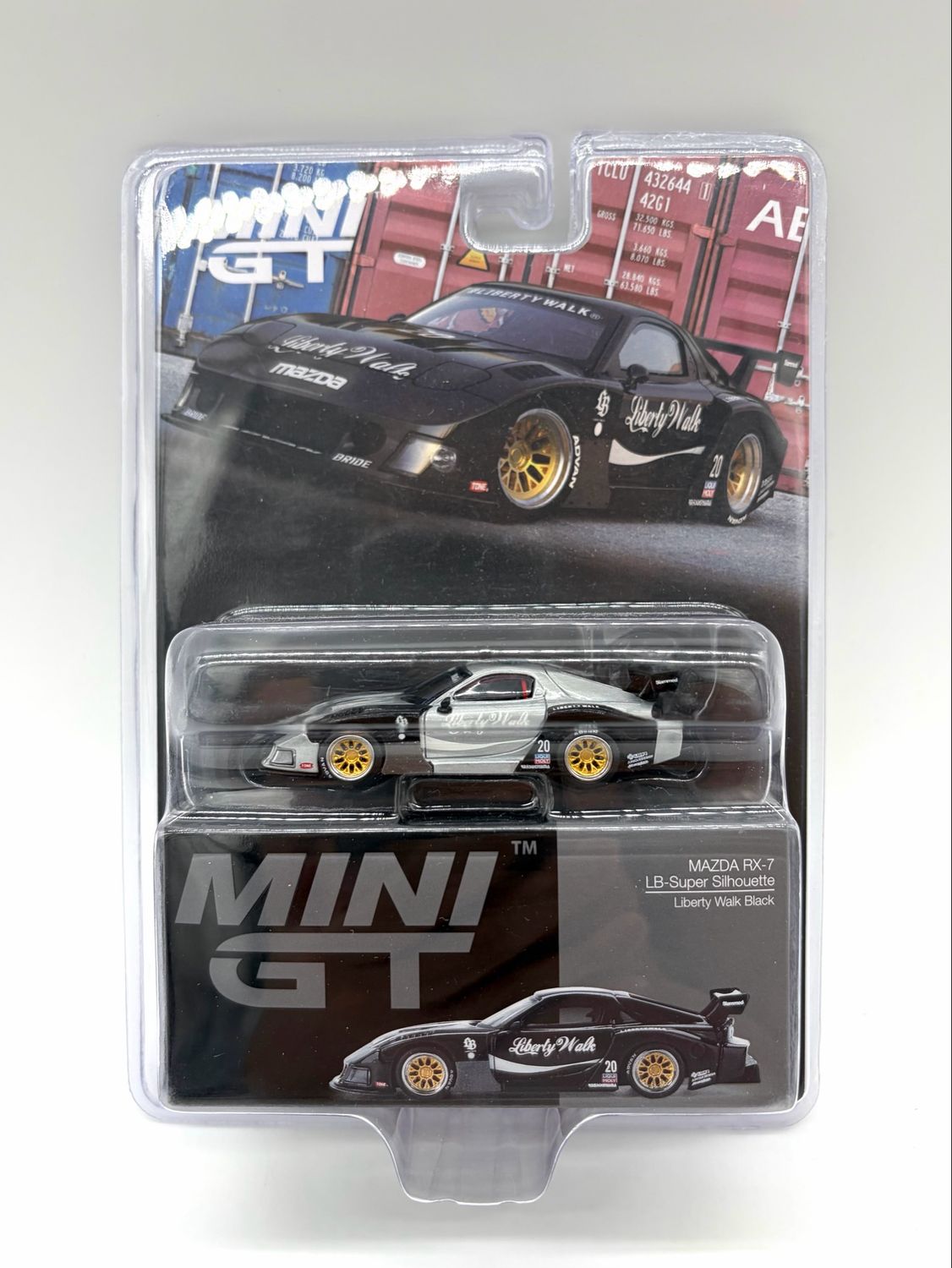 #785 MINI GT Mazda RX-7 LB Super Silhouette Liberty Walk Black Chase Blister