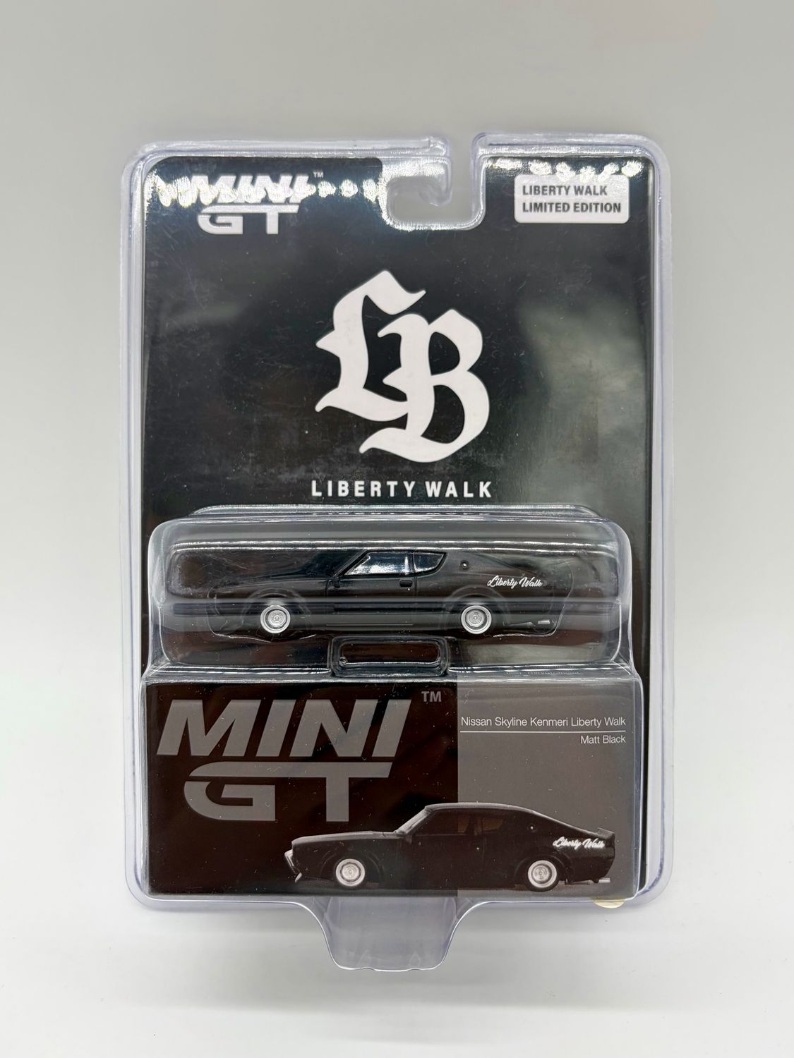 #655 MINI GT Nissan Skyline Kenmeri Liberty Walk Matt Black Blister | Liberty Walk Store Exclusive