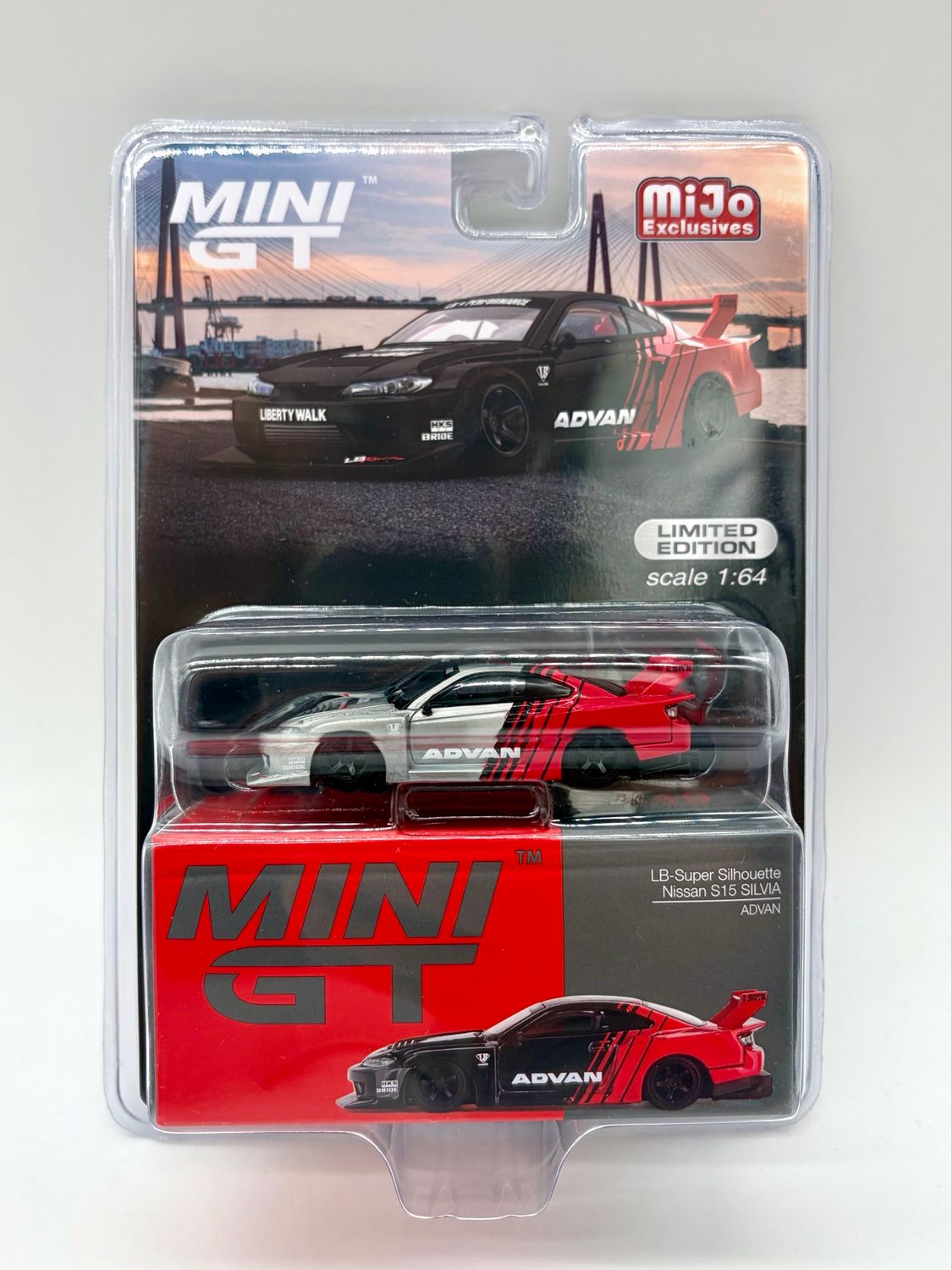 #649 MINI GT LB-Super Silhouette Nissan S15 SILVIA ADVAN Chase Blister