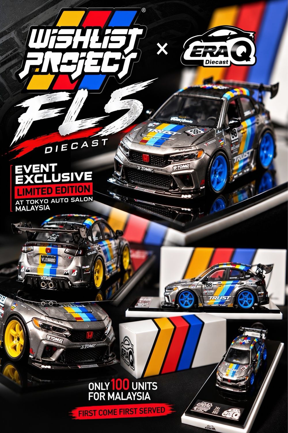 [PREORDER] ERA Q x Wishlist Project Honda Civic FL5 Trust Livery | 2026 Tokyo Autosalon KL