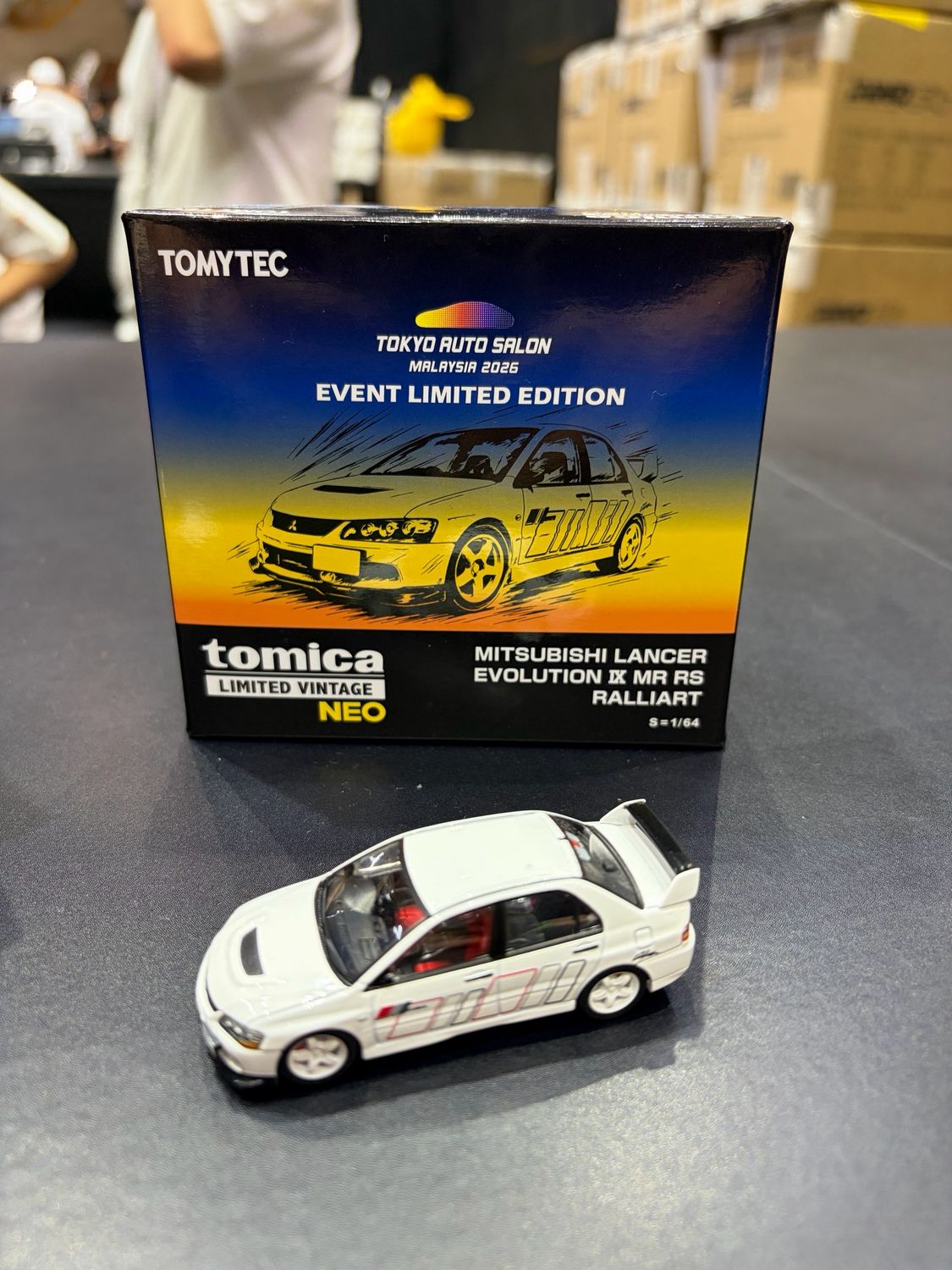 TOMICA TOMYTEC TLVN MITSUBISHI LANCER EVOLUTION IX MR RS RALLIART | 2026 Tokyo Autosalon KL