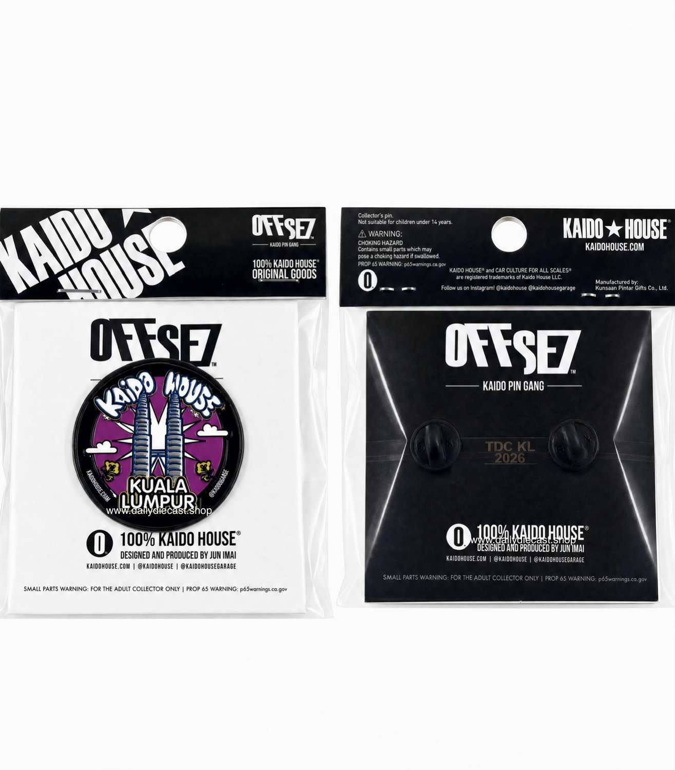 KAIDOHOUSE OFFSEZ Kuala Lumpur Black-Purple Malaysia Exclusive Pin KAIDOHOUSE OFFSEZ Kuala Lumpur Black-Purple Malaysia Exclusive Pin