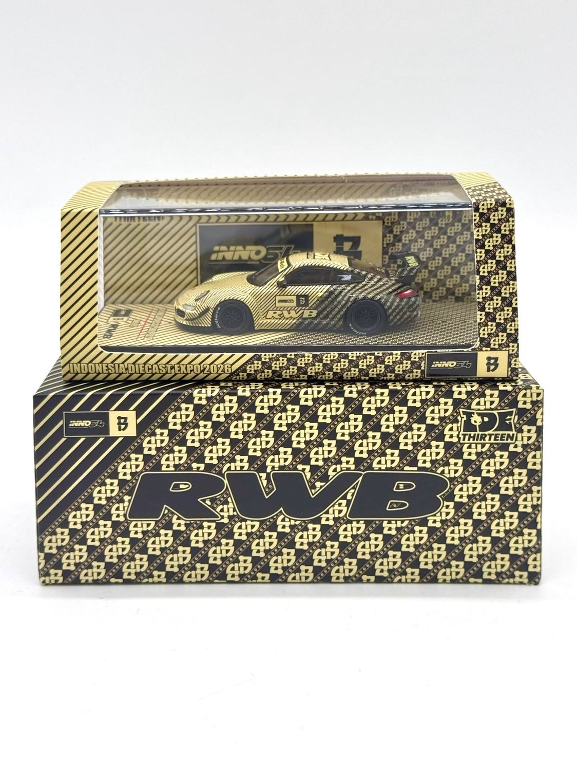 INNO64 x Black Crow Customs x The Bakajin Batik RWB 997 Yellow Chase | 2026 Indonesia Diecast Expo (IDE)