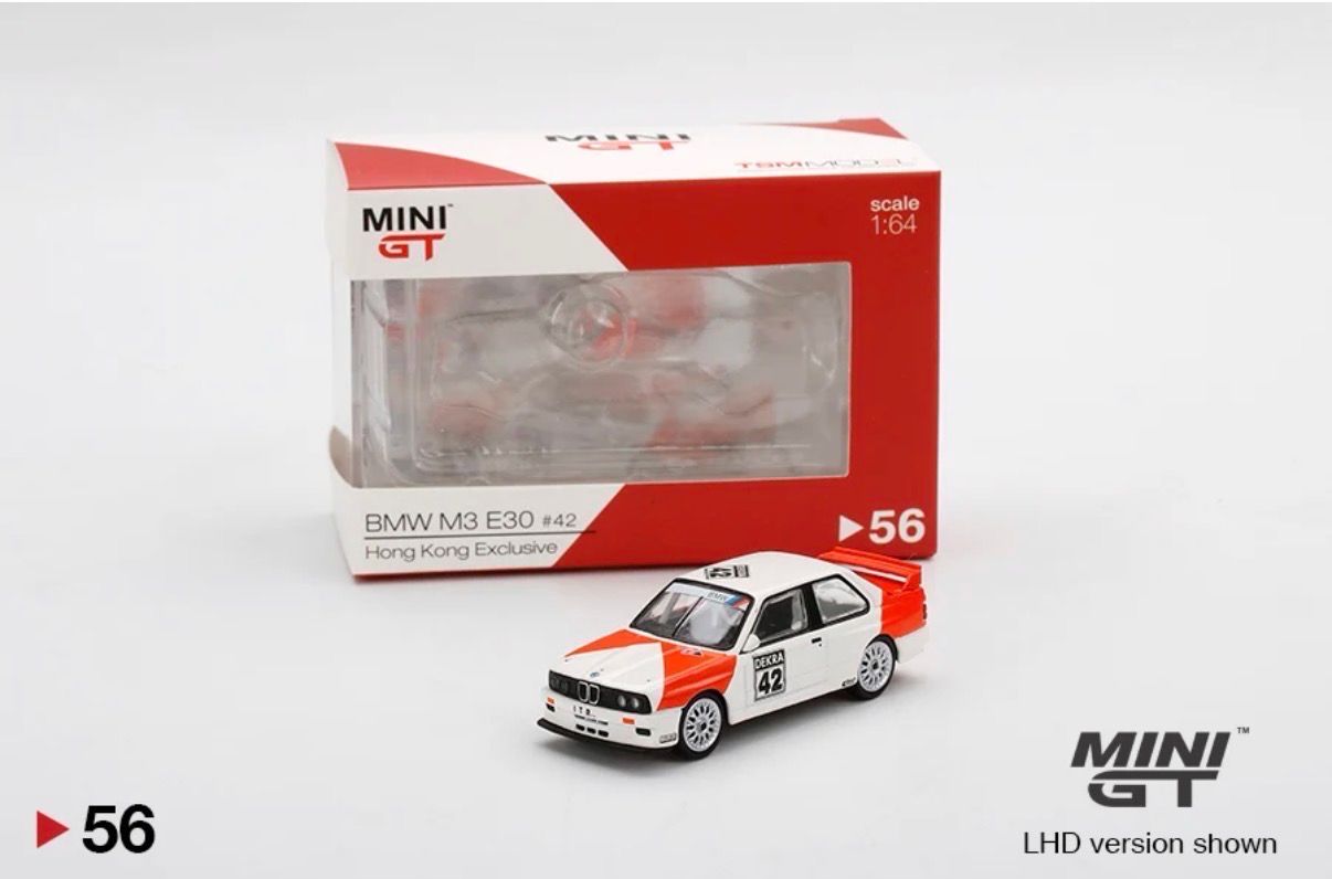 #56 MINI GT BMW M3 E30 #42 Hong Kong Exclusive