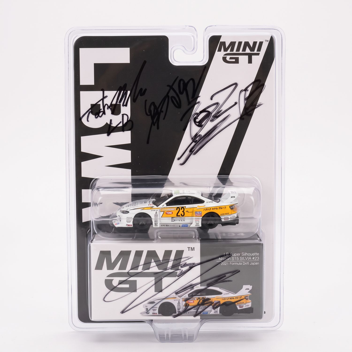 #434 MINI GT LB-Super Silhouette Nissan S15 SILVIA #23 2021 Formula Drift Japan Blister (Triple Signature) | Liberty Walk Store Exclusive