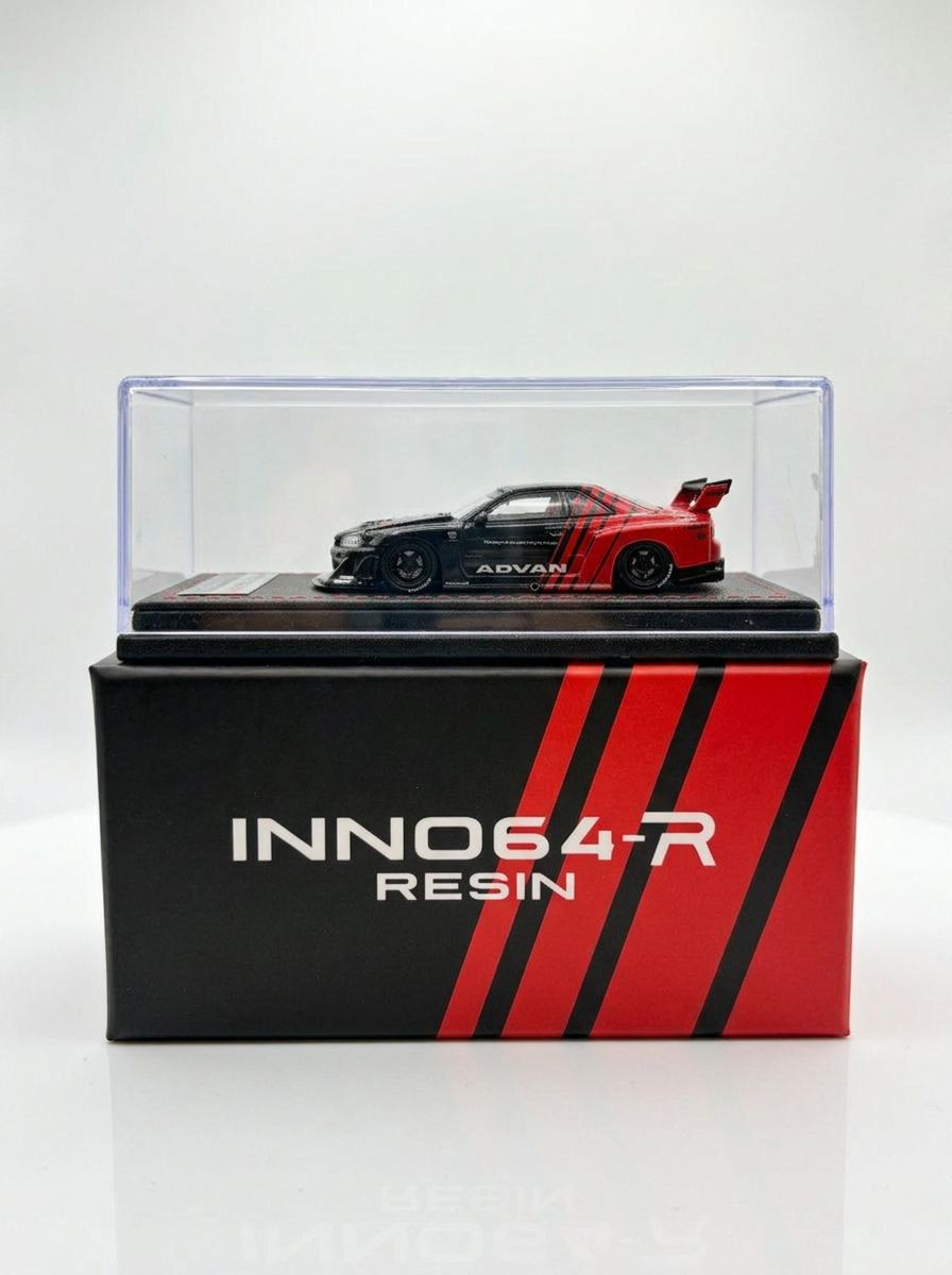 [UNSEALED] INNO64-R Resin 1/64 Nissan Skyline “LBWK” (ER34) Super Silhouette Red
