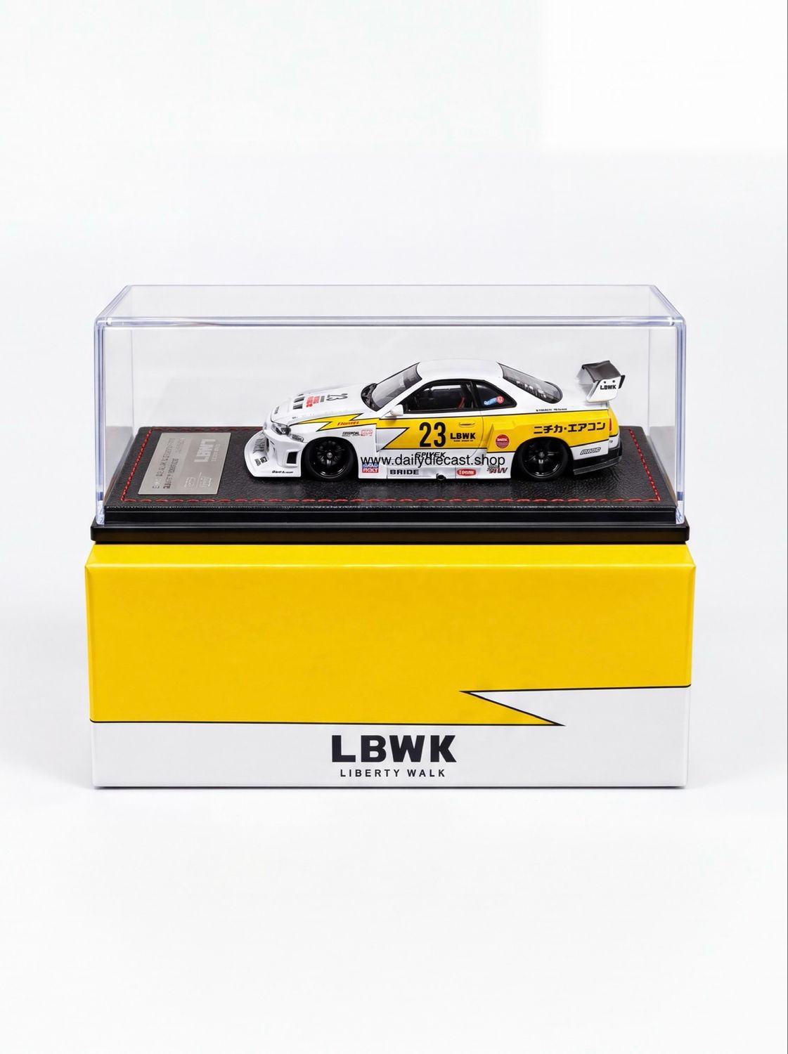 [UNSEALED] INNO64-R Resin 1/64 Nissan Skyline “LBWK” (ER34) Super Silhouette Yellow-White