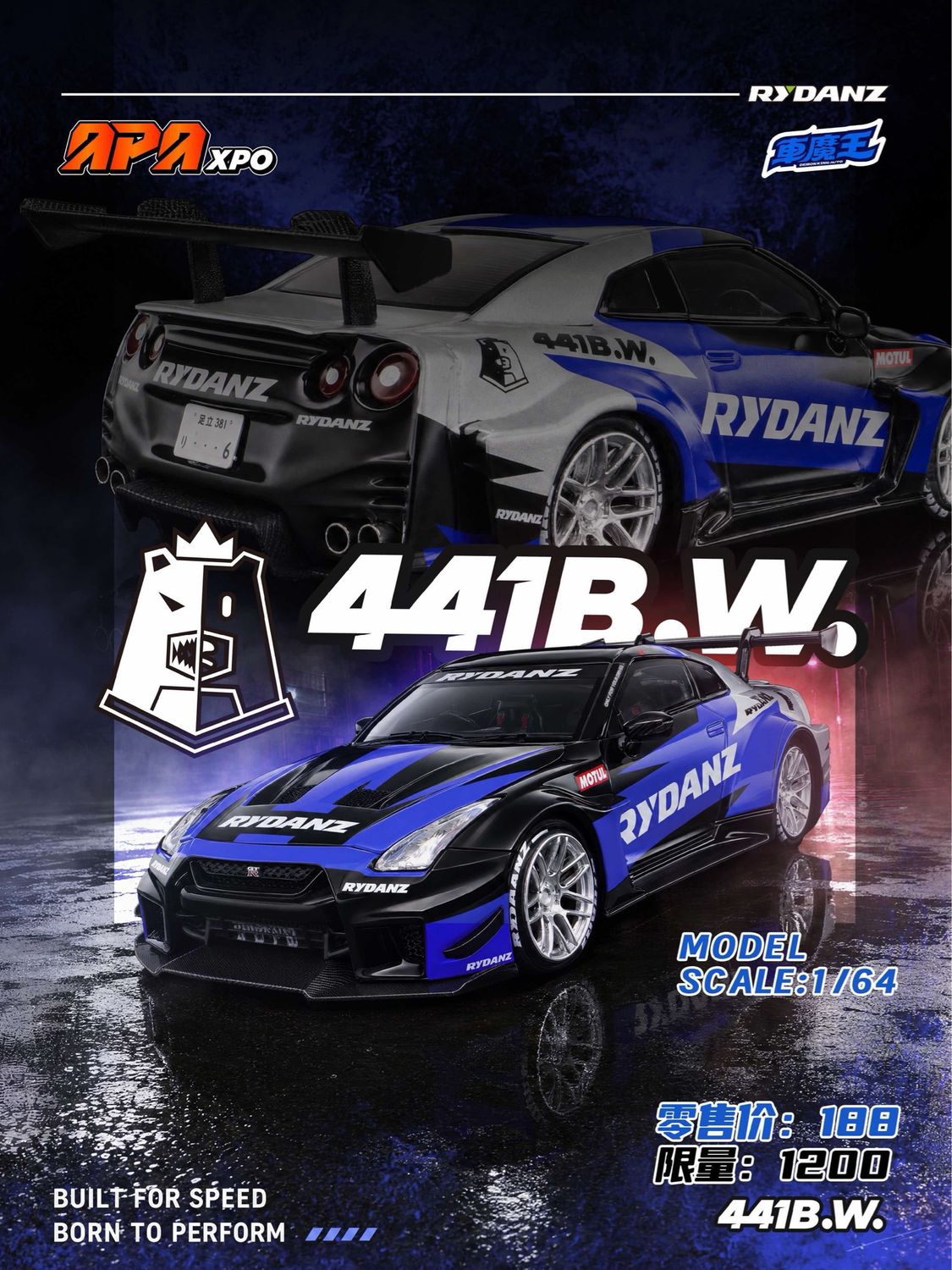 [PREORDER] Demon King x Rydanz 441 B.W GT-R35 | 2026 Auto Passion Alliance (APA)