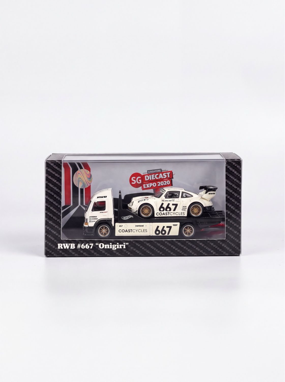 RWB #667 ONIGIRI w/ Hauler Truck Set Custom | 2020 Singapore Diecast Expo