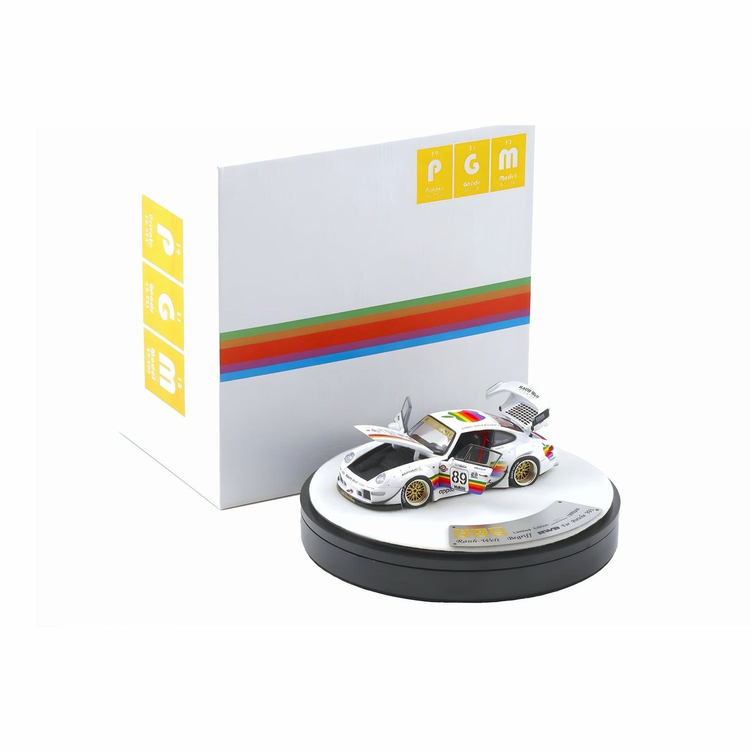 PGM 1/64 RWB 993 Apple Livery White #89 Luxury Box
