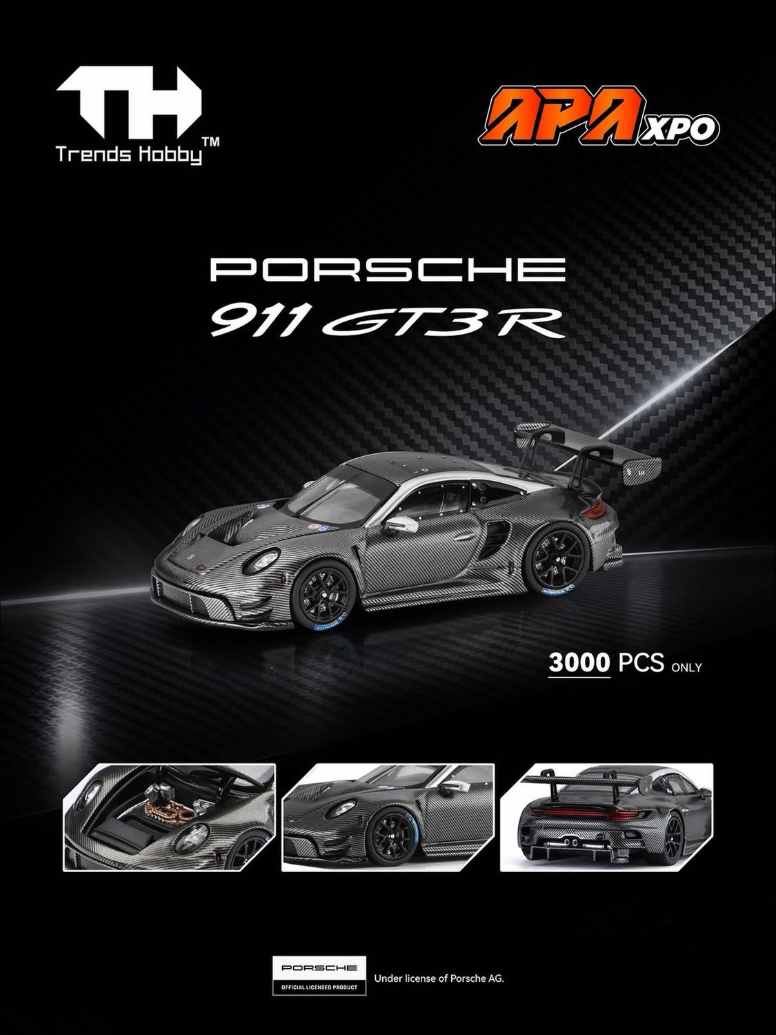 [PREORDER] Trends Hobby Porsche 911 GT3R Carbon Fibre | 2026 Auto Passion Alliance