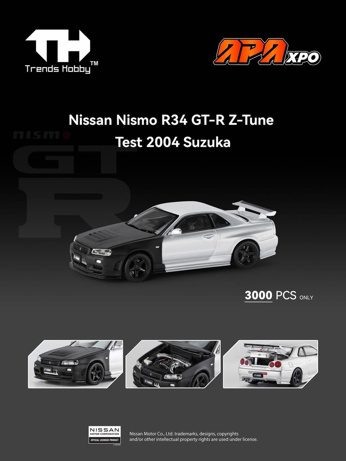 [PREORDER] Trends Hobby Nissan Nismo R34 GT-R Z-Tune Test 2004 Suzuka | 2026 Auto Passion Alliance