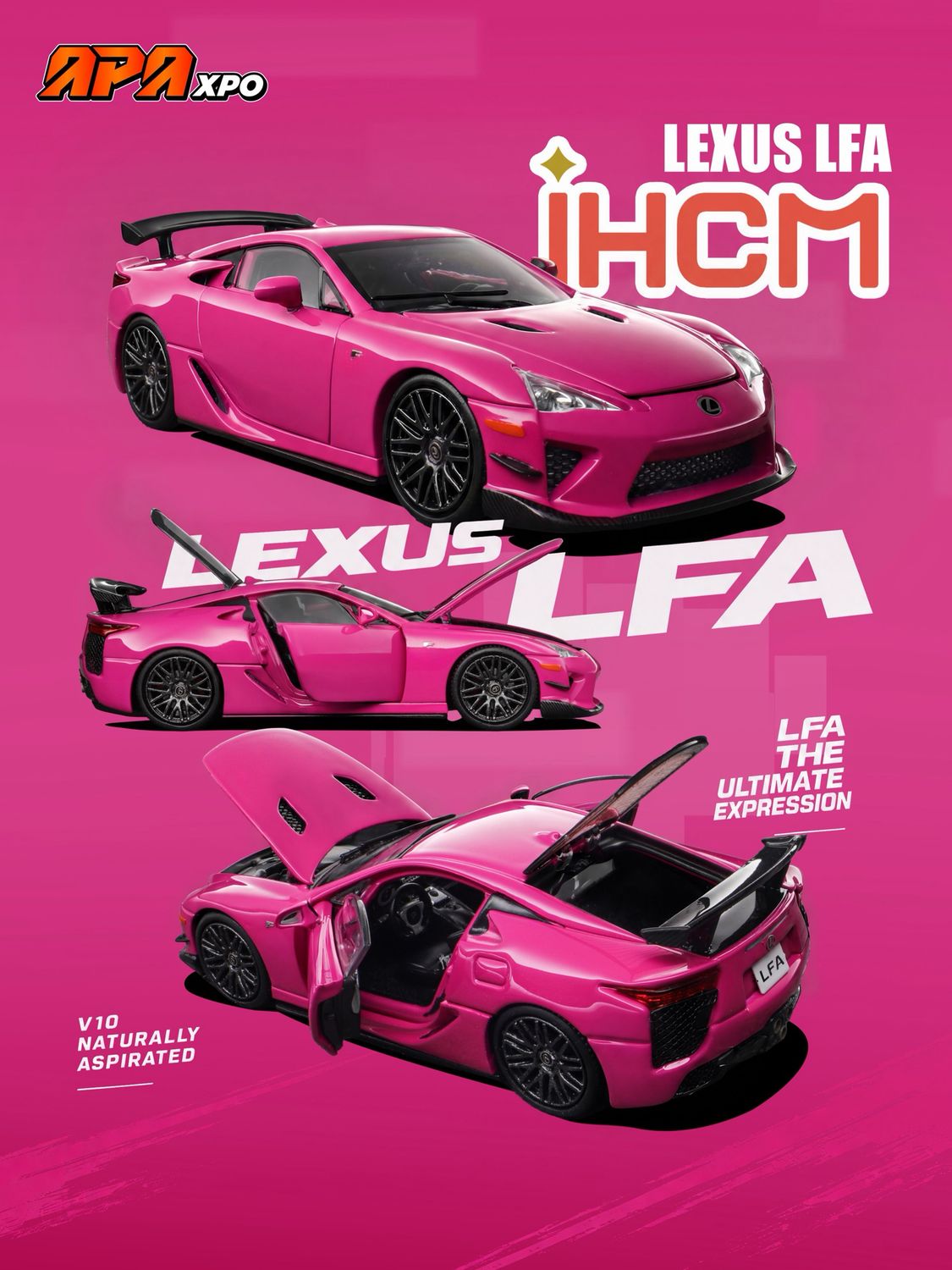 [PREORDER] iHCM Model Lexus LFA Pink | 2026 Auto Passion Alliance