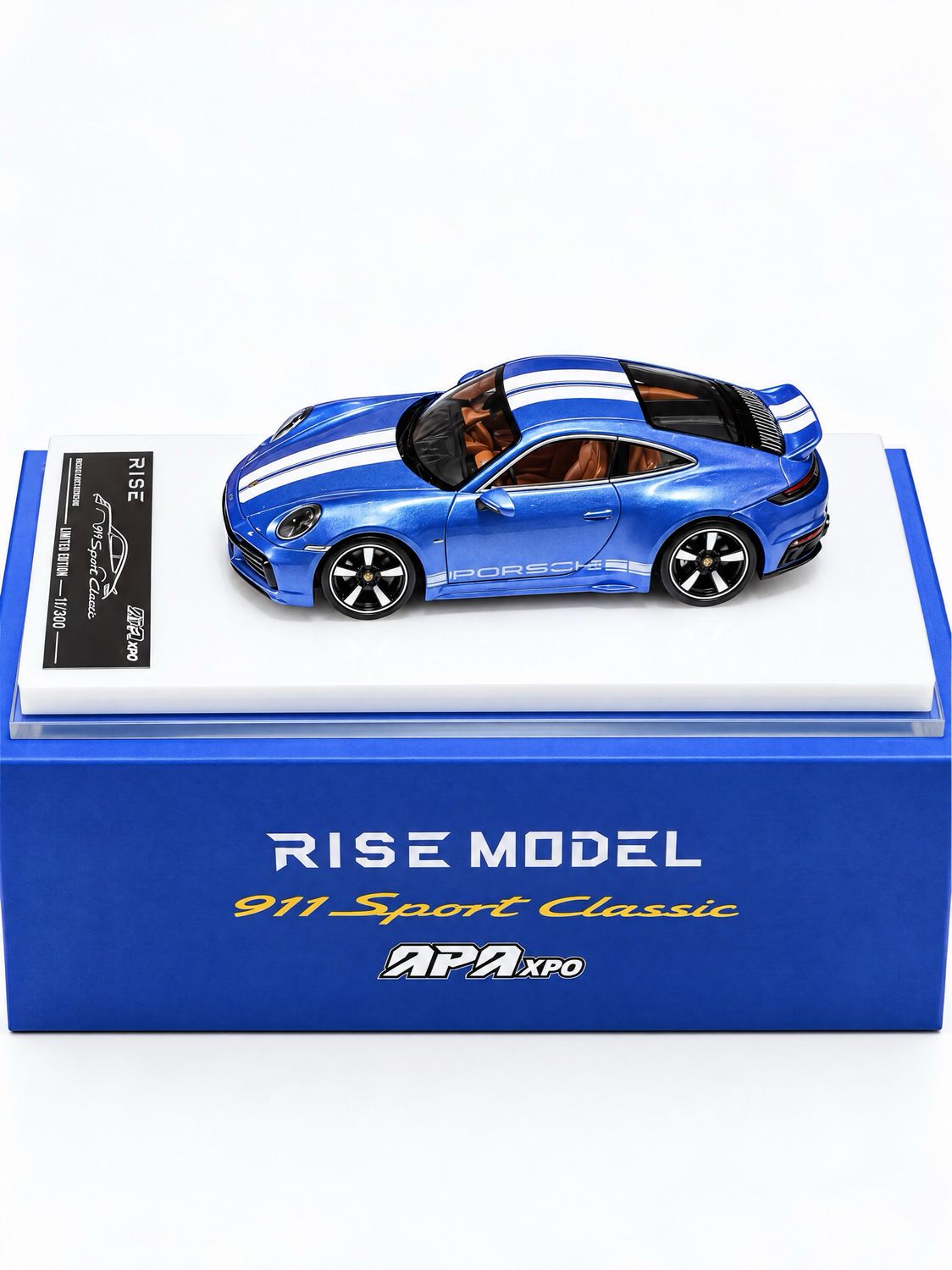[PREORDER] Rise Model 1/64 Gemini Blue 911 Sport Classic | 2026 Auto Passion Alliance