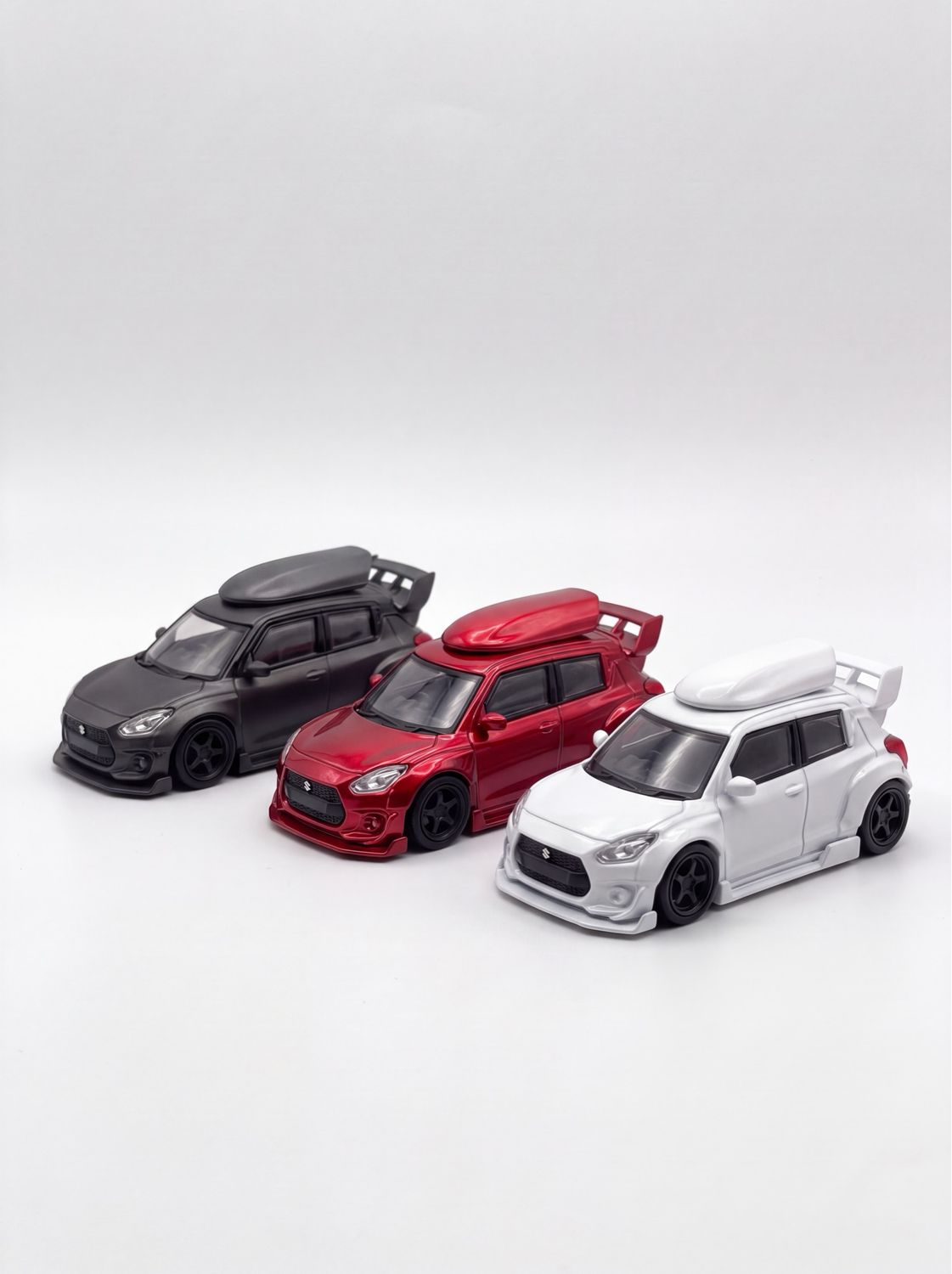 [PREORDER] GOP Speed Model 1/64 Suzuki Swift Widebody Stance Black/Red/White