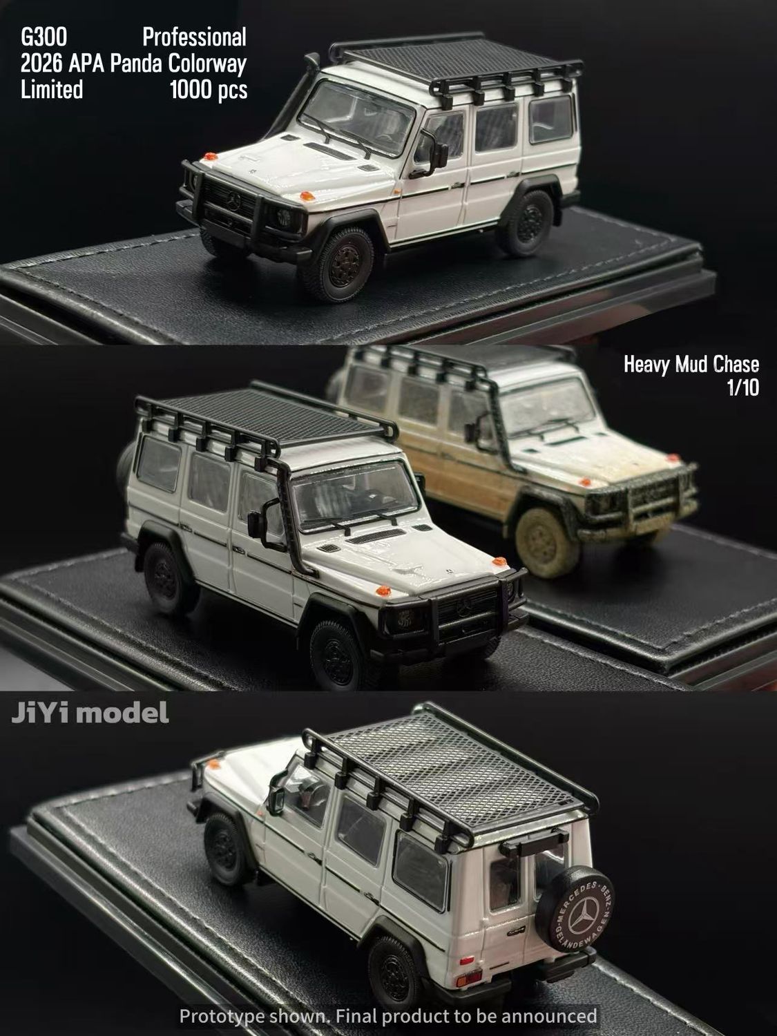 [PREORDER] JIYI Model 1/64 Mercedes G300 Panda Colorway | Chance of Chase | 2026 Auto Passion Alliance