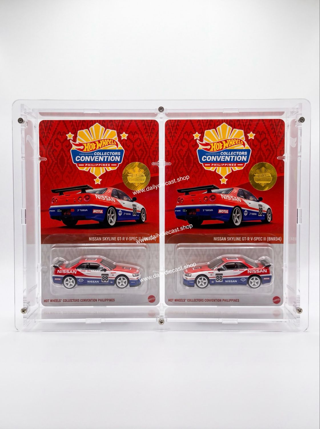 Hot Wheels Nissan Skyline R34 (R-Tune) Set of 2 Left &amp; Right Facing Dinner Set | 2026 Philippines Collectors Convention