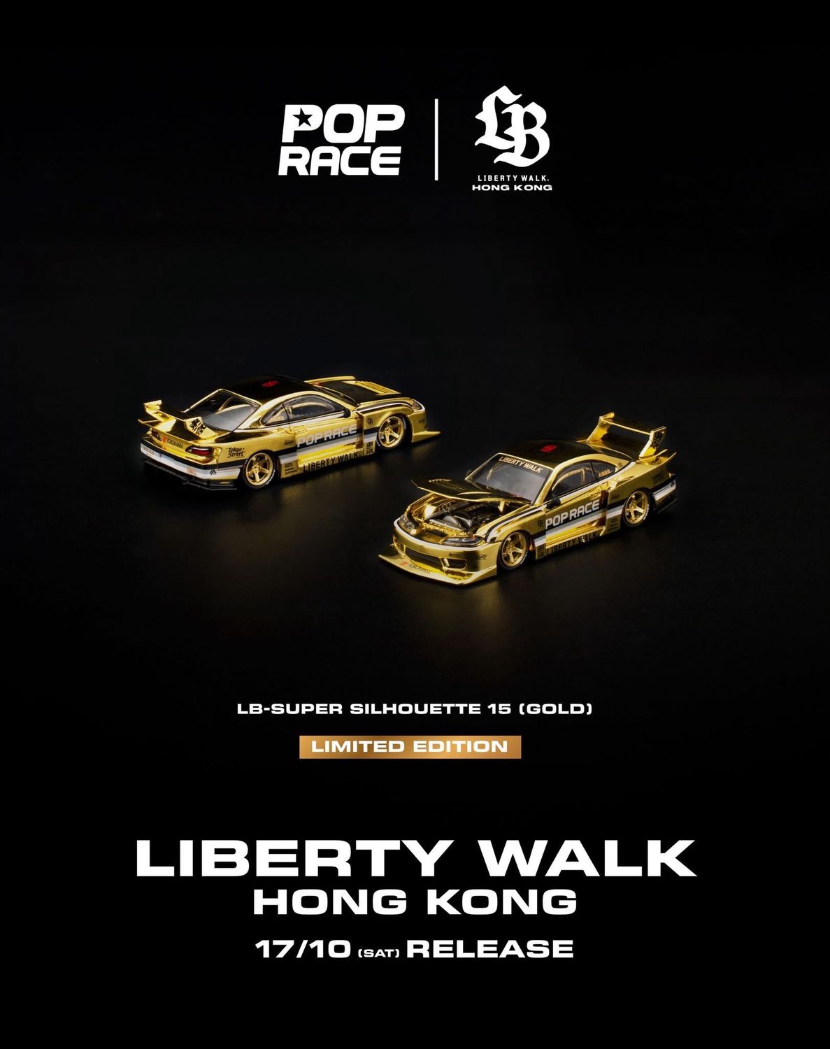 [PREORDER] POP RACE LB-Super Silhouette S15 (Gold) | Hong Kong Store Exclusive