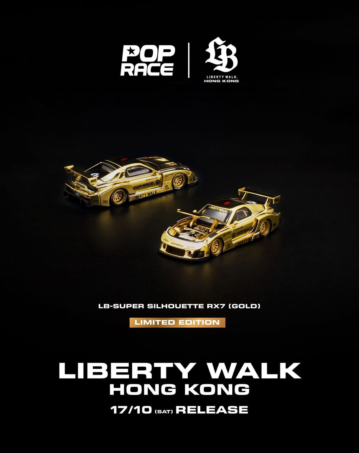 [PREORDER] POP RACE LB-Super Silhouette RX-7 (Gold) | Hong Kong Store Exclusive