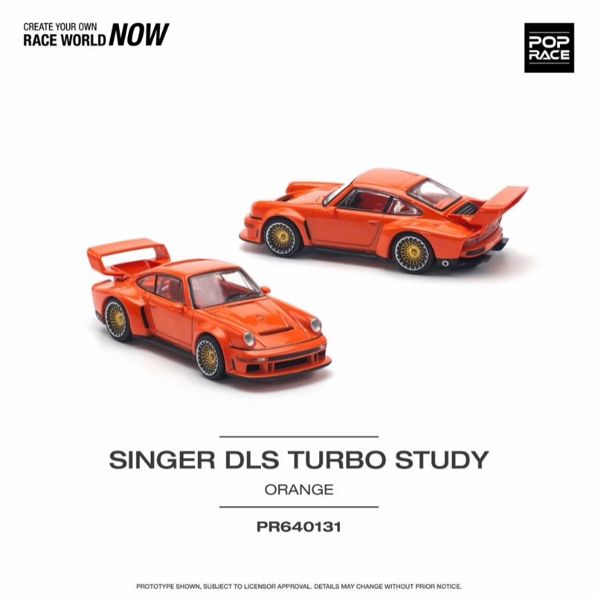 POP RACE Porsche Singer DLS Turbo Study Orange (PR64-131)