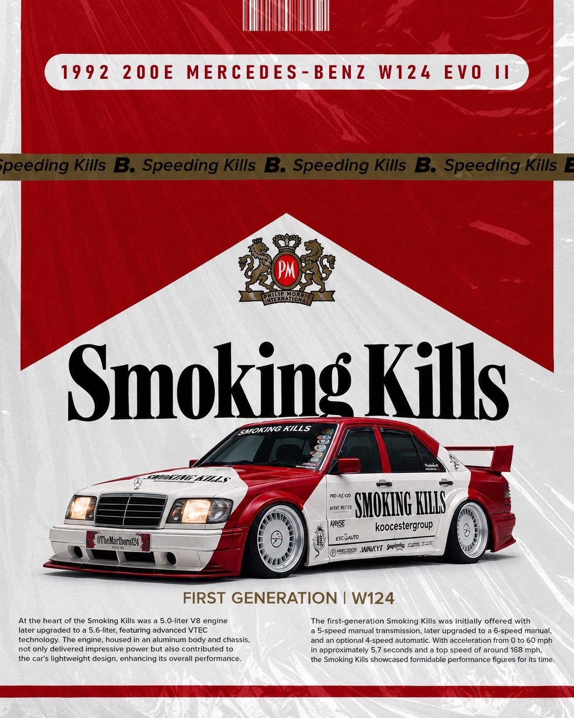 [PREORDER] Wesley’s Custom Mercedes-Benz W124 EVO II w/ Acrylic &amp; Hard Box Cover