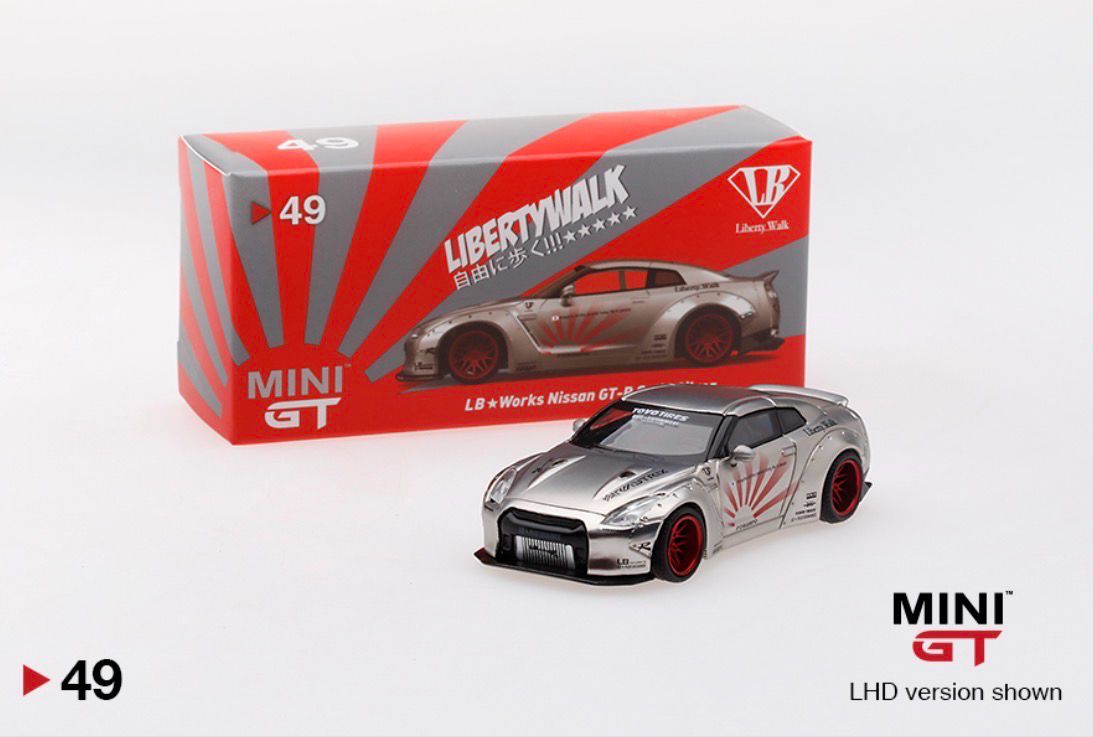 [UNSEALED] #49 MINI GT LB★WORKS Nissan GT-R (R35) Satin Silver
