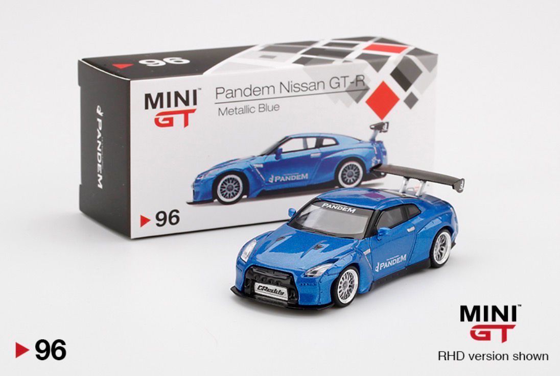 [UNSEALED] #96 MINI GT Pandem Nissan GT-R (R35) Metallic Blue