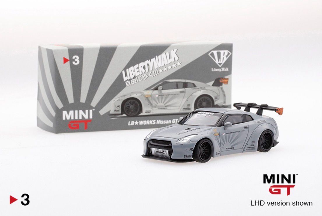 #3 MINI GT LB★WORKS Nissan GT-R Matte Grey