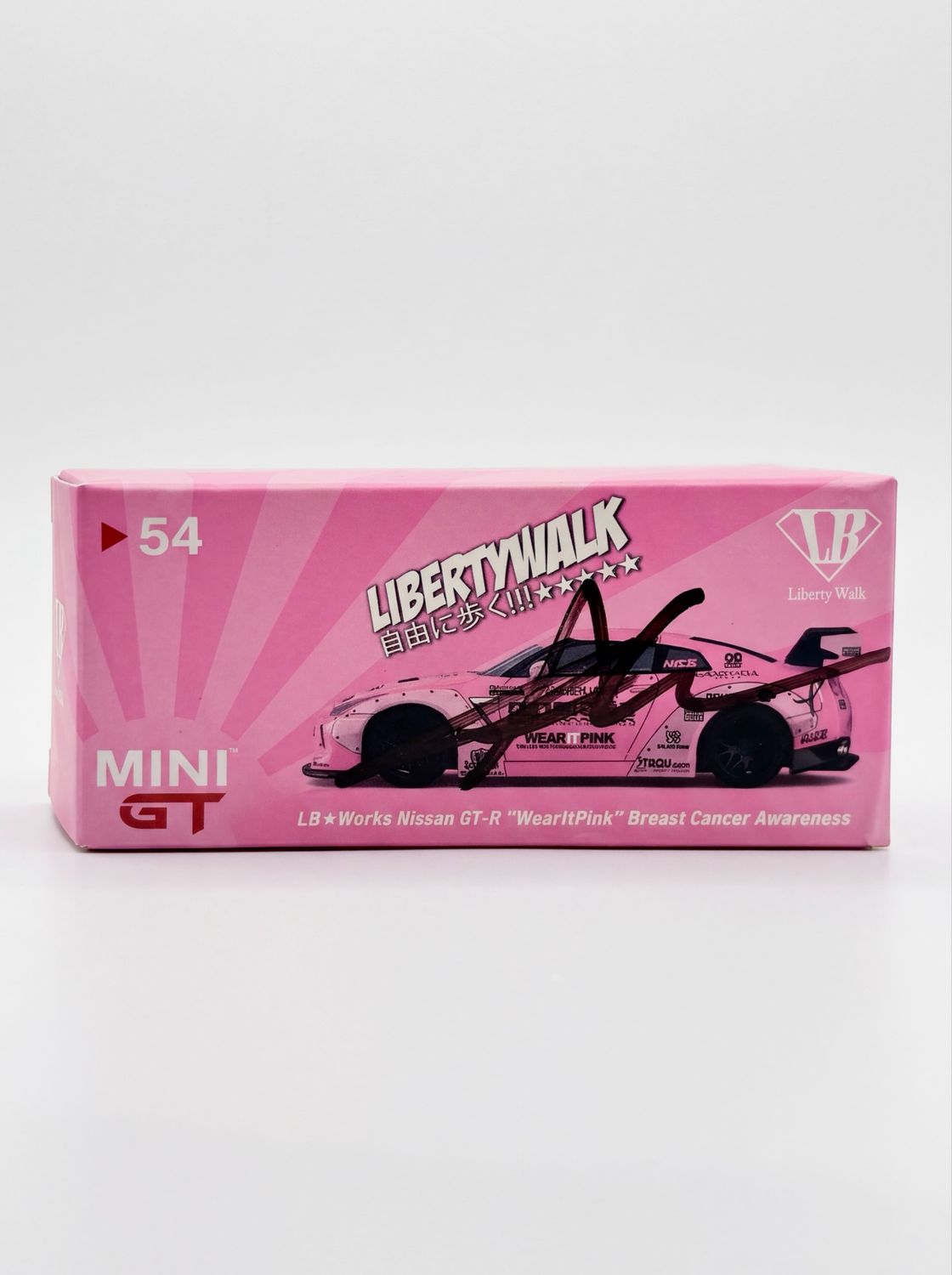 [UNSEALED] #54 MINI GT LB★WORKS Nissan GT-R "WearltPink" Breast Cancer Awareness