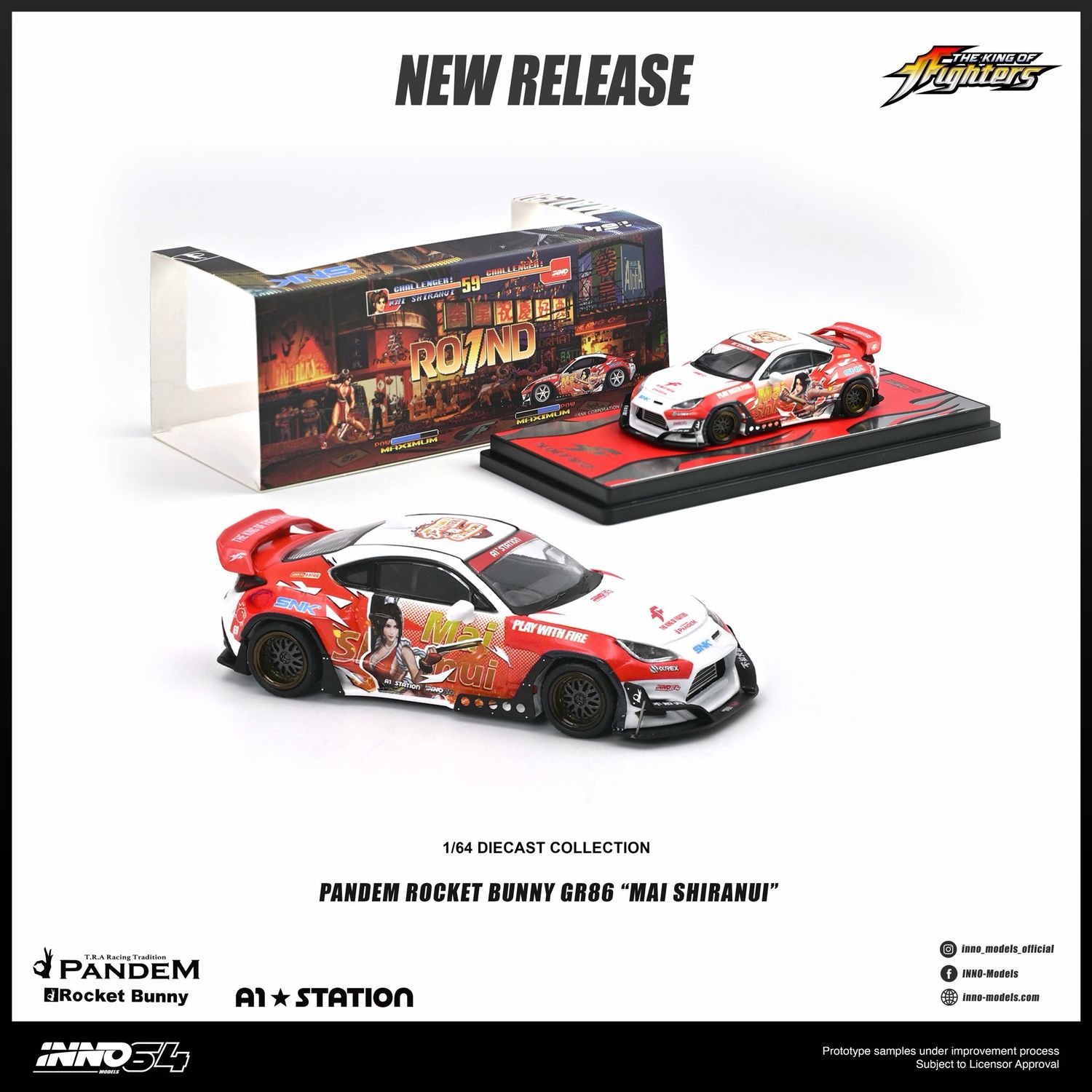 [PREORDER] INNO64 x The King of Fighters Pandem Rocket Bunny GR86 “MAI SHIRANUI” | 2026 Hobby Culture Festival China