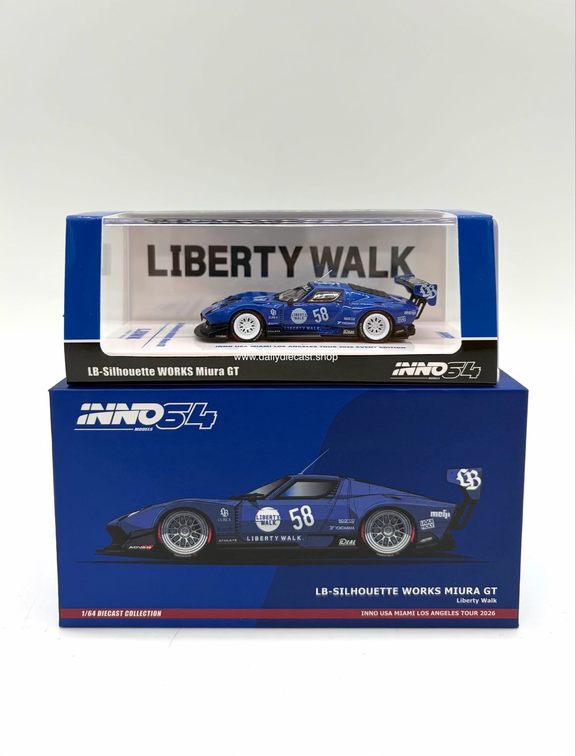 [UNSEALED] INNO64 LB-Silhouette WORKS Miura GT Blue | 2026 Miami Los Angeles Tour