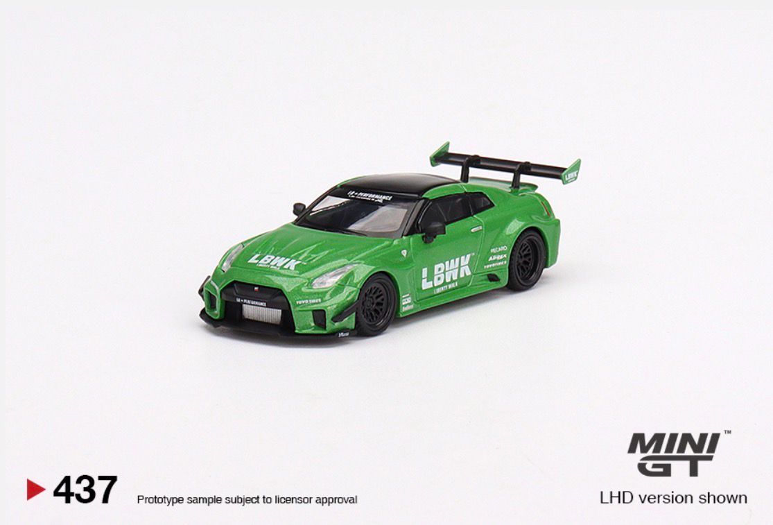 #437 MINI GT LB-Silhouette WORKS GT NISSAN 35GT-RR Ver.2 Apple Green