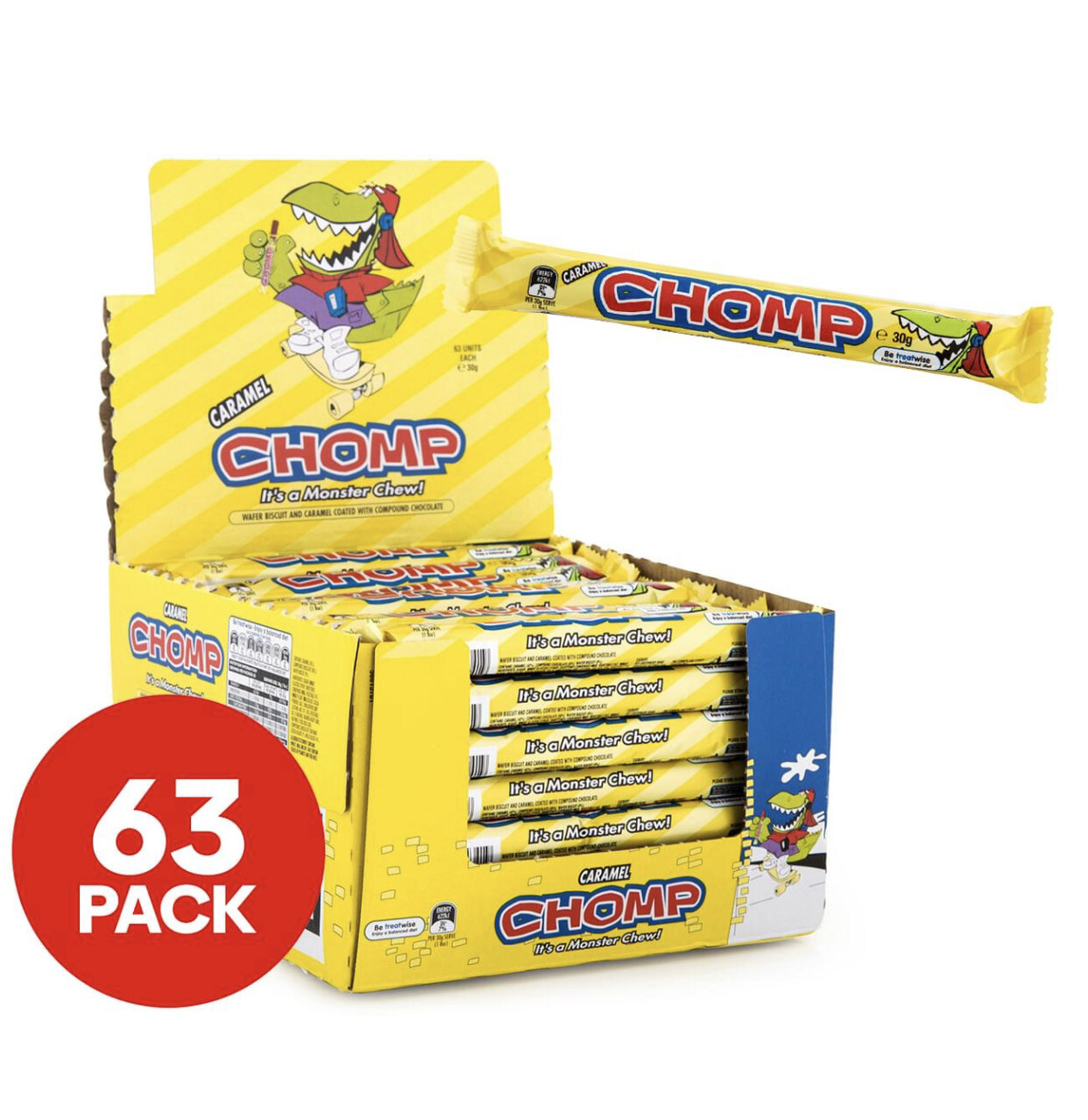 63 x Cadbury Chomp Bars 30g