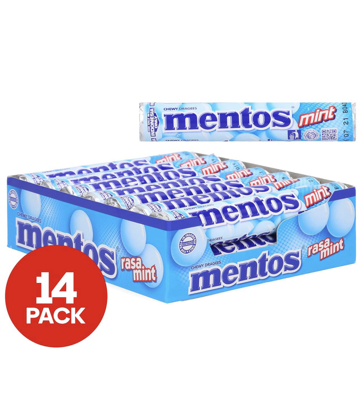 14 x Mentos Mint Roll 29g