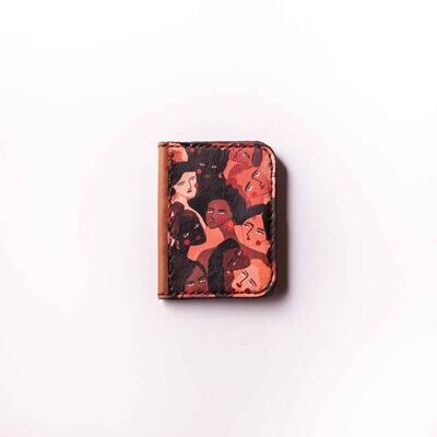 Printed Leather wallet  " power of women"