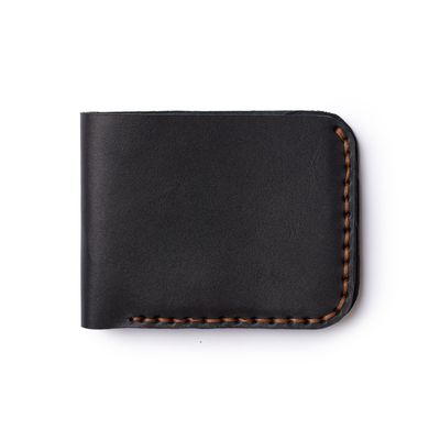 Plain Leather Wallet - Black