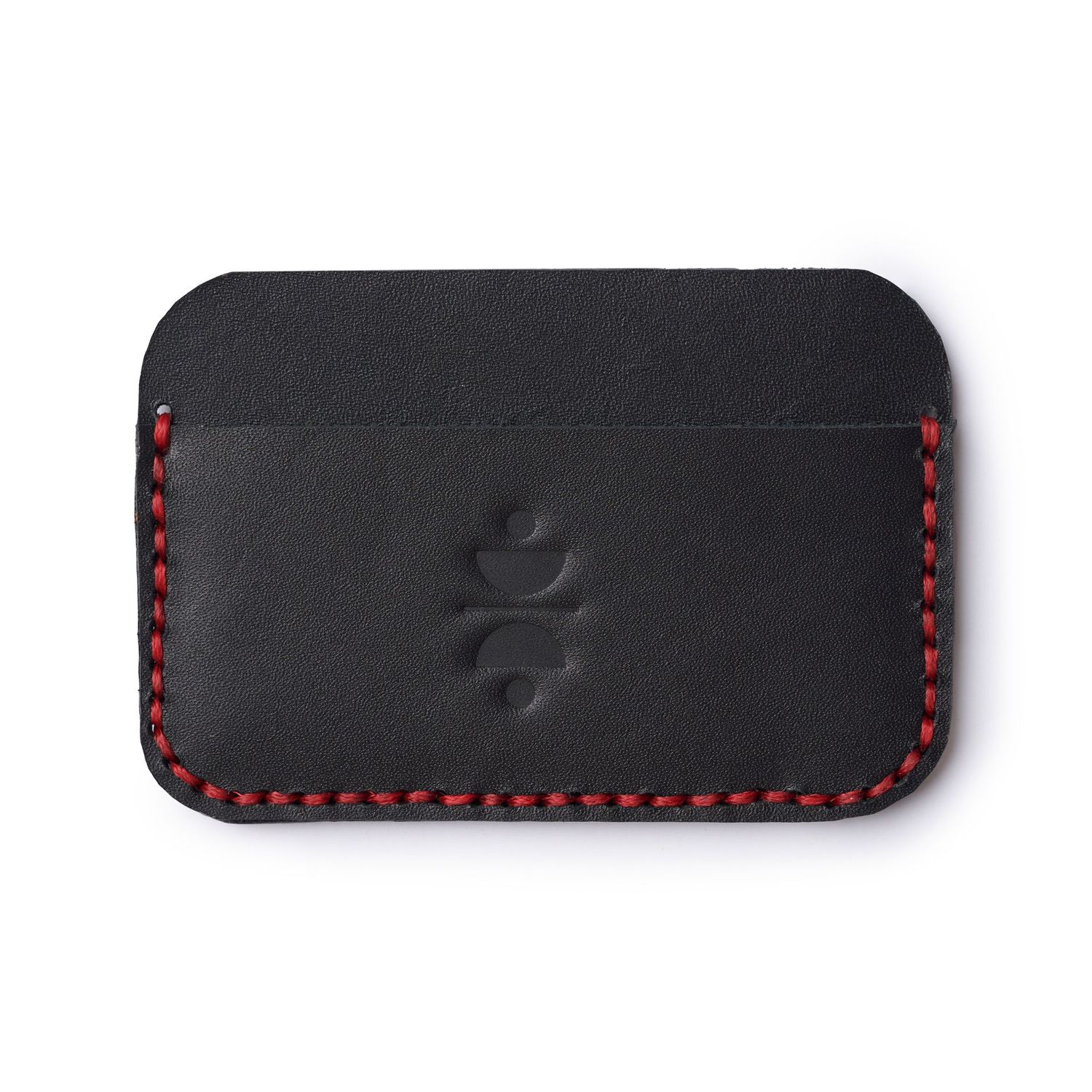 Plain Leather Card Holder - Black
