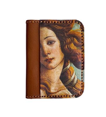 Printed Leather Wallet " The Birth of Venus "
