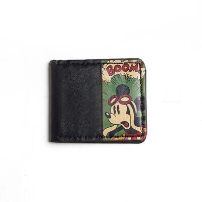 Printed leather wallet " Mickey mouse "