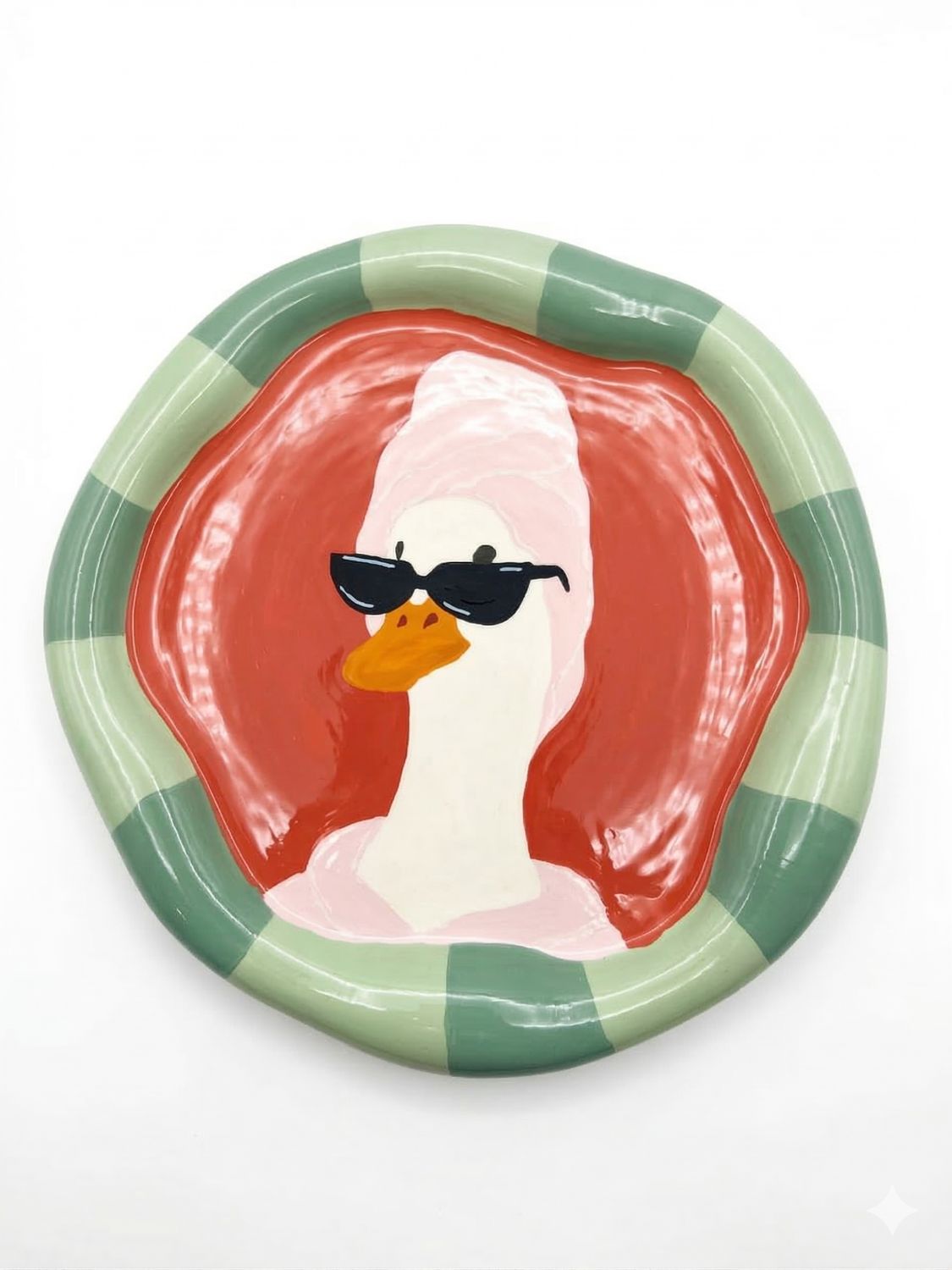 The Hand-Painted Spa Duck Plate