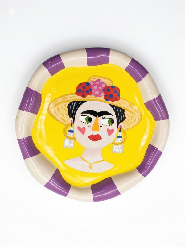 The Hand-Painted Yellow Circus Plate