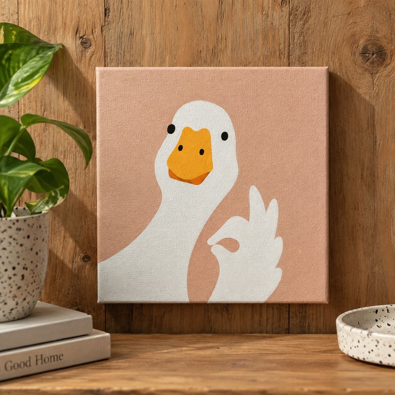 Goose Around Hand-Painted Artwork