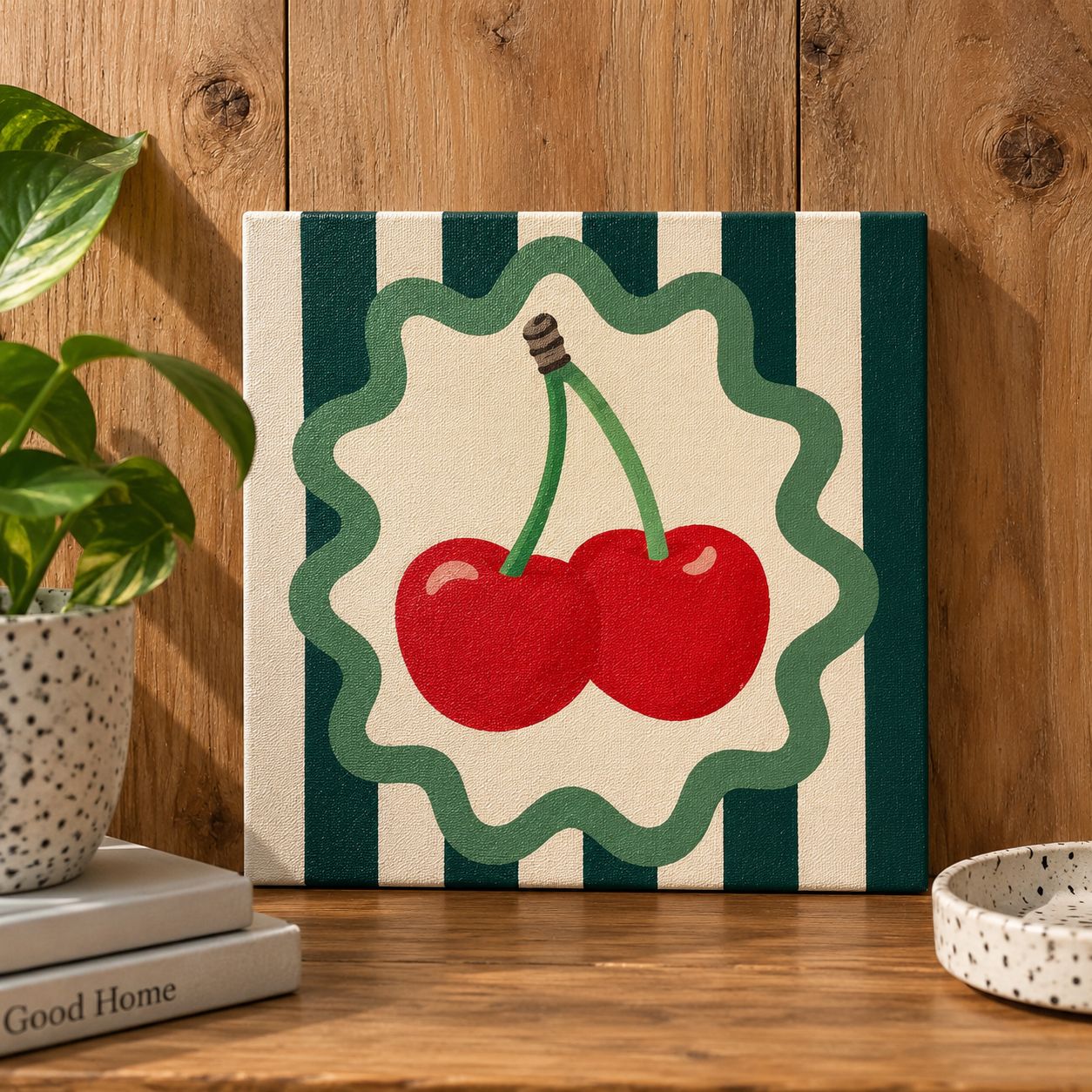 Cherry Sweet Hand-Painted Artwork