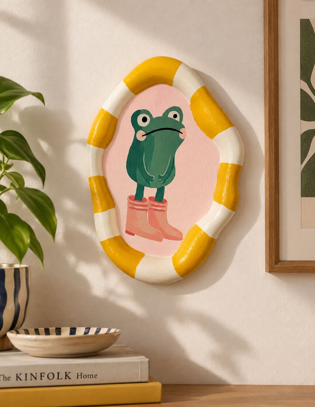 The Hand-Painted Boots Frog Concrete Plate