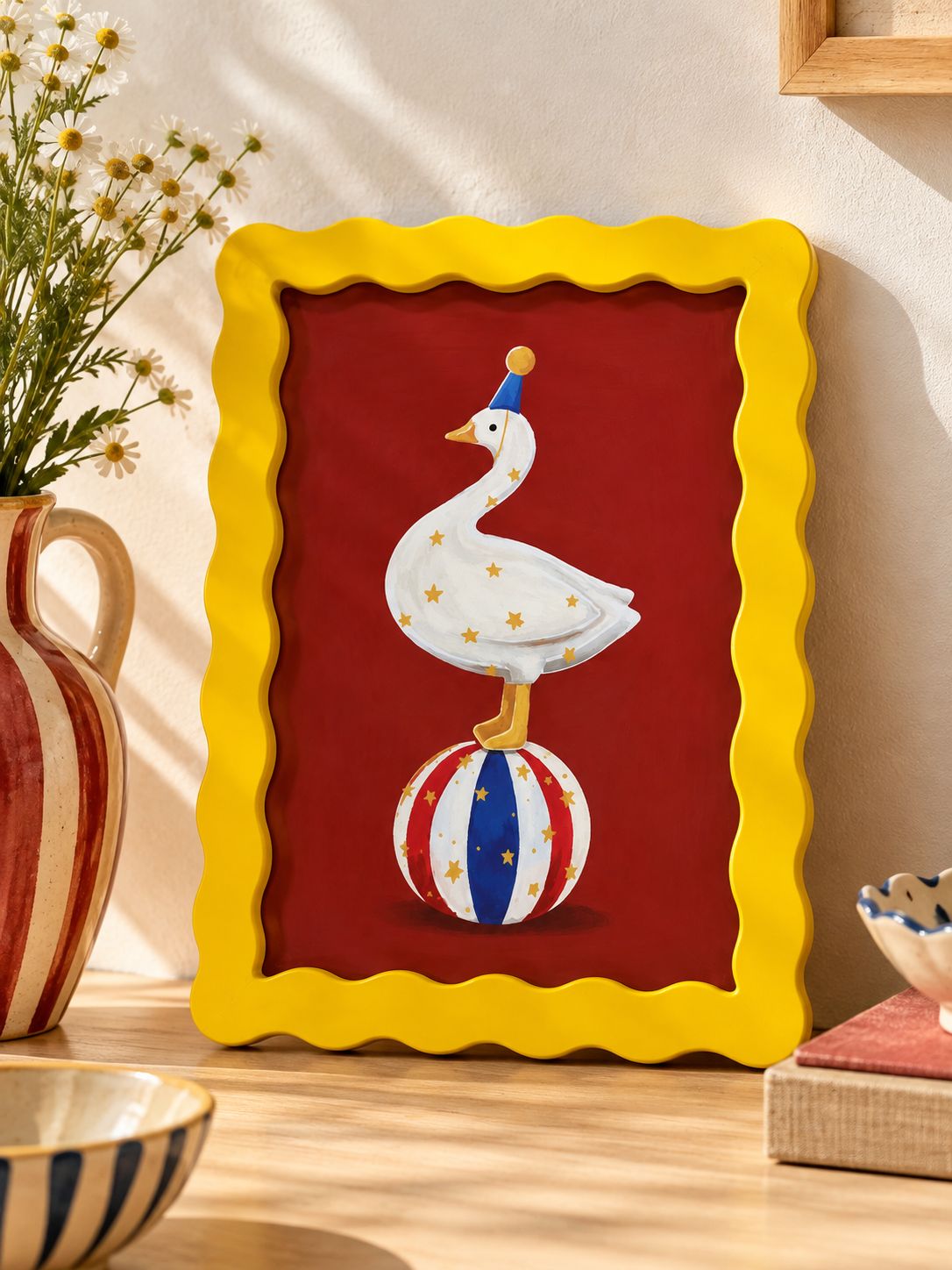 The Circus Goose In Wooden Frame